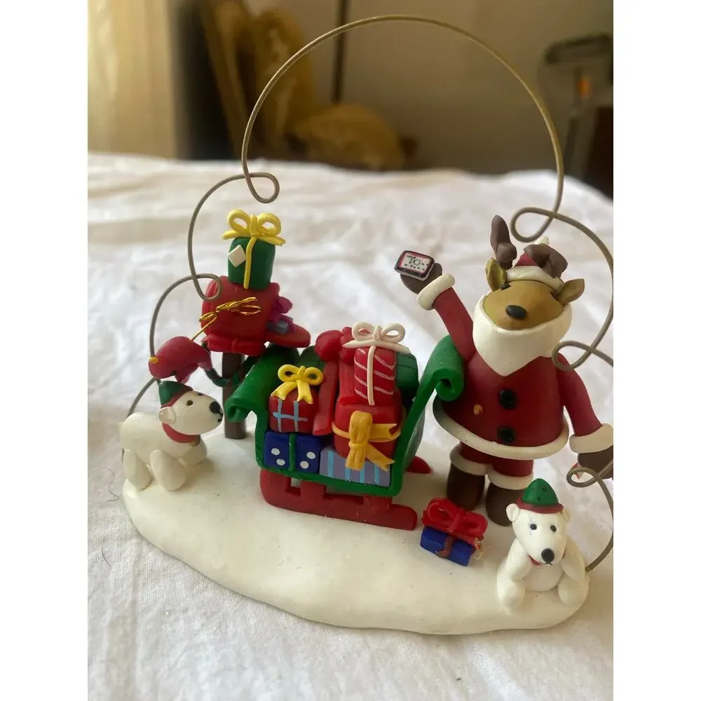Kirkland Signature Jolly Holiday handmade clay ornaments, likely  a vintage set